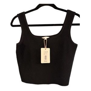 GB cropped black sweater top. Never worn‎ new with tags. Size medium.